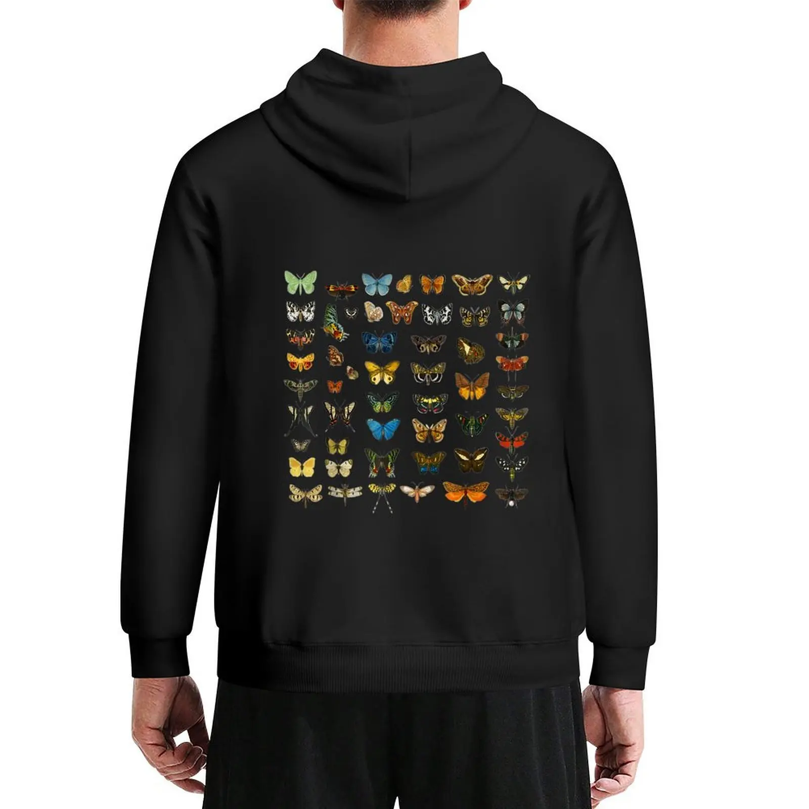 

botanical butterflies sticker pack Hoodie men wear hooded shirt graphic t shirts men blouse man hoodie