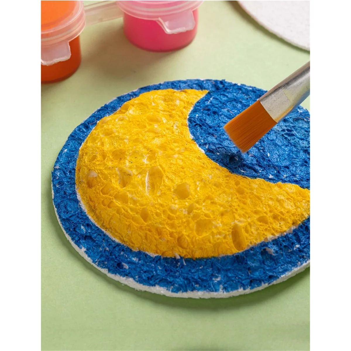 

A83Z 30-шт. пенопластовая текстурированная бумага с кистью для рисования и проволокой для подвешивания, 3D-художественная губчатая бумага для детей, для рукоделия, художественного оформления