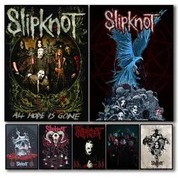 1pc Heavy Rock S-Slipknot Band Poster Self-adhesive Art Waterproof Paper Sticker Coffee House Bar Room Wall Decor