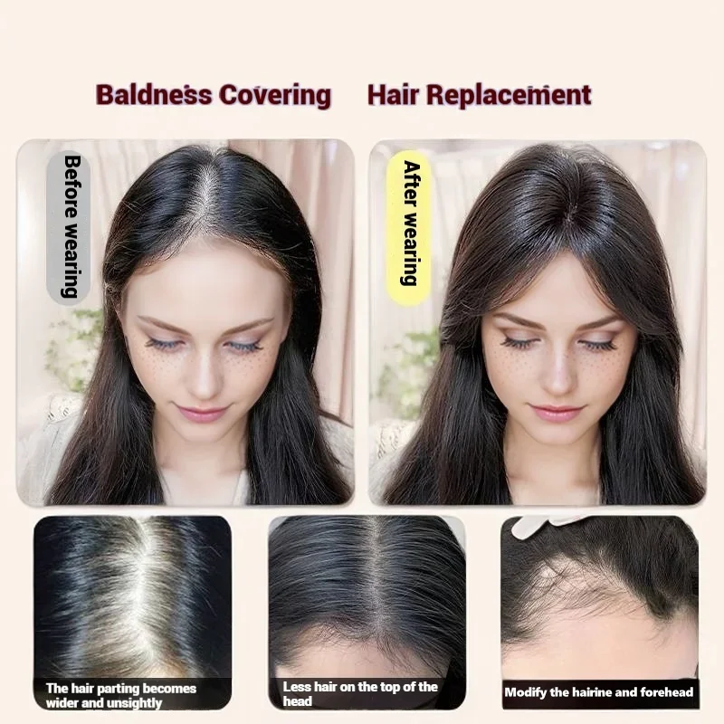 8x11 سنتيمتر Traceless الدانتيل الشعر البشري القبعات العالية للنساء رقيق هامش مع مقاطع الحرة فراق هيربيسي الانفجارات كاذبة لتخفيف الشعر