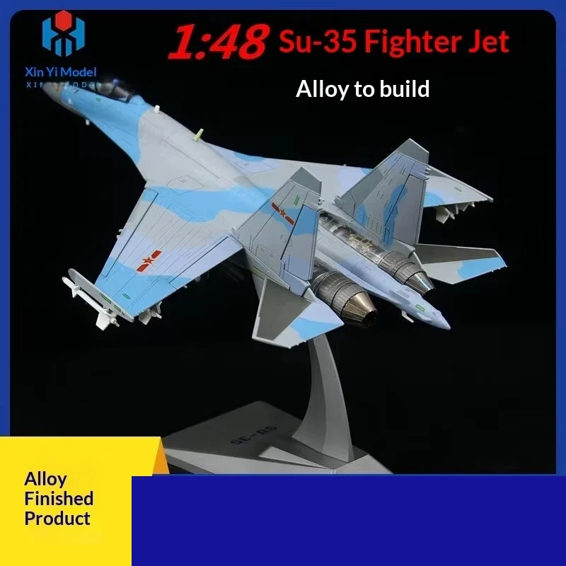 

Модель истребителя Xinyi SU-35, литая под давлением, масштаб 1:48, 1:72, камуфляж, статическая модель, коллекционный военный сувенир, настольное украшение