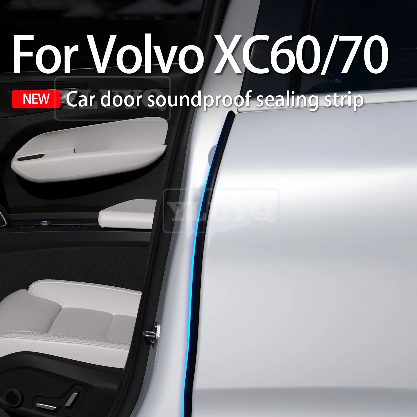 For Volvo XC70 XC60 XC40 S60 S90 XC90 V60 V90 car door soundproof sealing strips B-pillar soundproof dustproof accessories