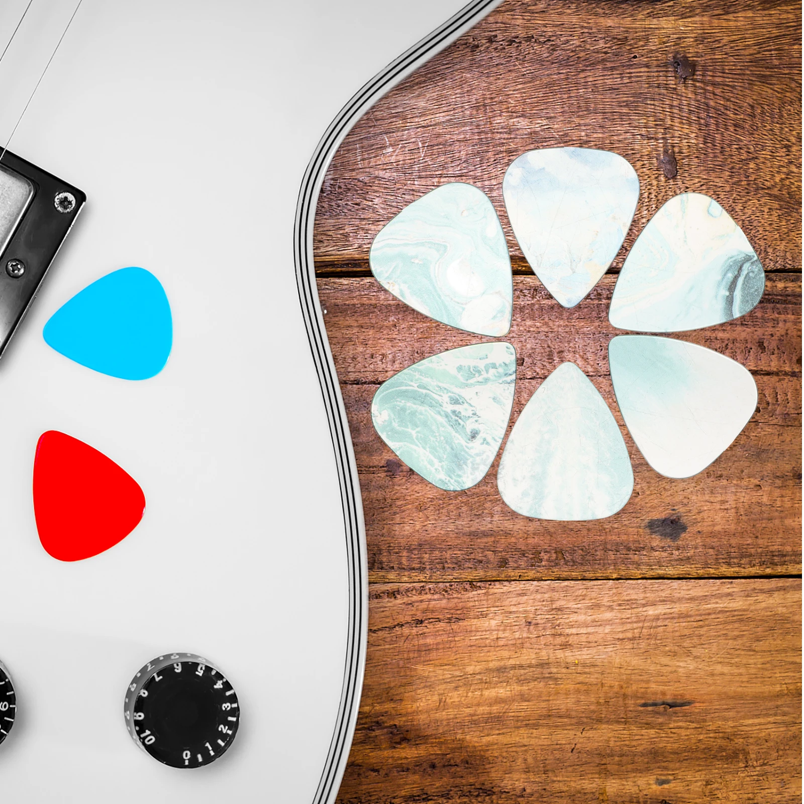 

6 Pcs Picks 0 58mm Thick Triangle for Electric Acoustic Folk Ukulele Smooth Long Term Stage Thick Guitar Picks Practice