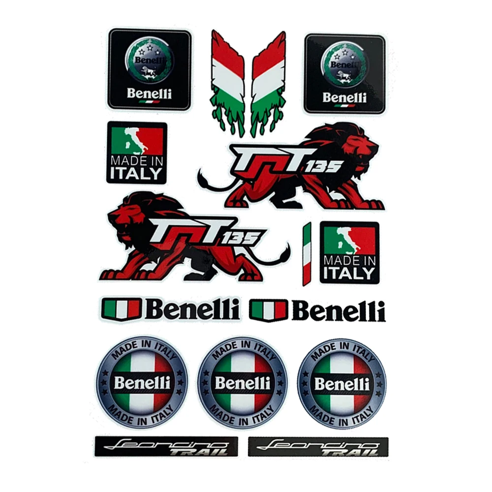 For Benelli Sticker 3D Motorcycle Chrome Decal Reflective Badge Tank Emblem Benelli 600 300 250 302