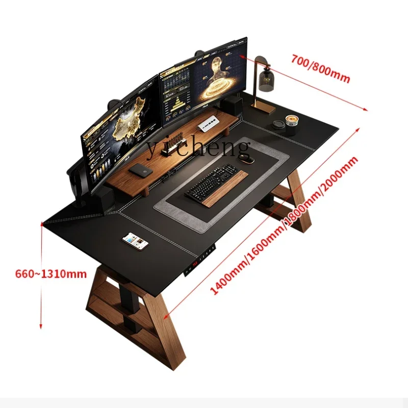 

Electric Lifting Desktop Computer Desk Workbench Intelligent Solid Wood Office Desk