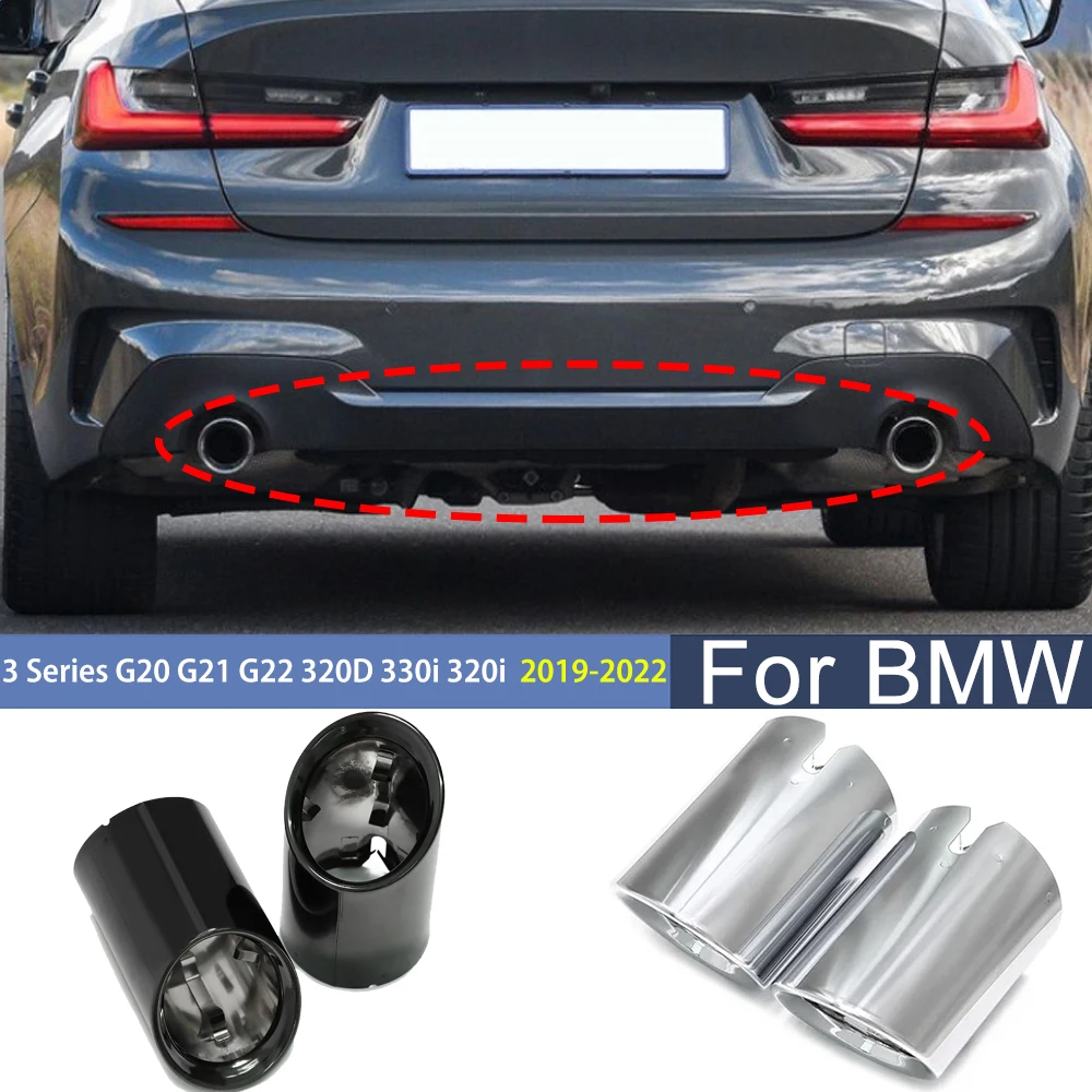 

For BMW 3 Series G20 G21 G22 320D 330i 320i 2023 2024 Car Muffler Tip Tailpipe Replacement Exhaust System Modification Exterior