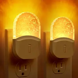 LED Night Light Amber Nightlight EU US Plug Wall Lamps Wall Night Lamp Dimmable Bedroom Toilet Hallway Kitchen Kids Night Lights