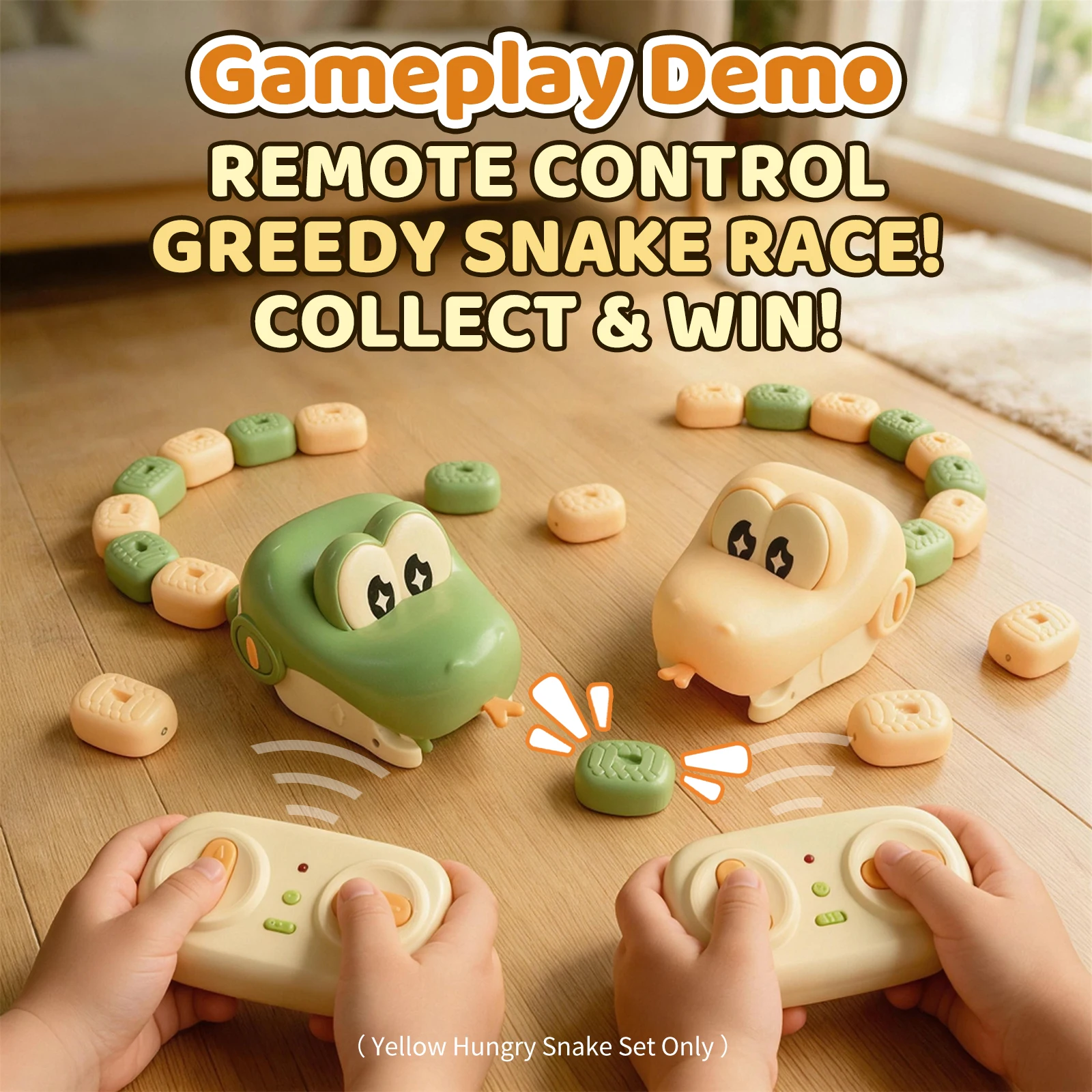 Wireless Remote Control Magnetic Eating Snake RC Car Toy Multi‑Fun Interactive Battle Game With Energy Beans Gift for Boys Girls