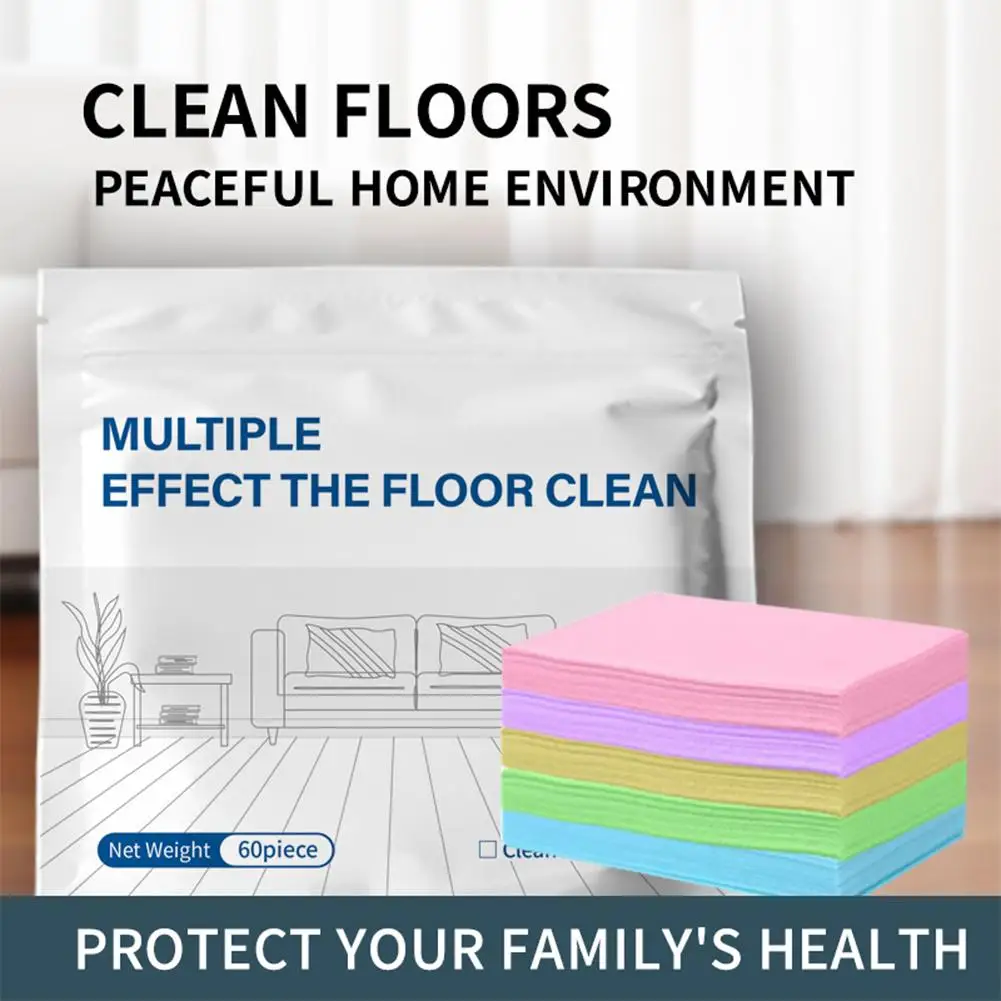 100pcs Floor Cleaner Sheets Fast Dissolving Deodorizing Polishing Agent Household Mopping Supplies for Various Floors