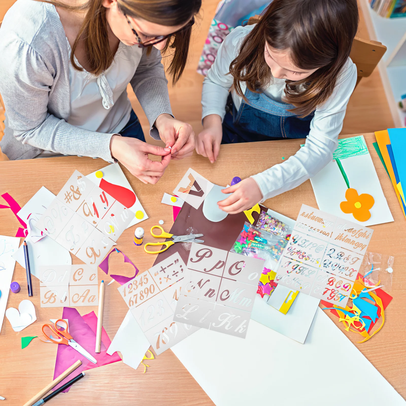 

1 Set Of 26 Letters Numbers Stencil Templates Pet Letter Number Stencils For Diy Craft Scrapbook Album Art Projects Alphabet