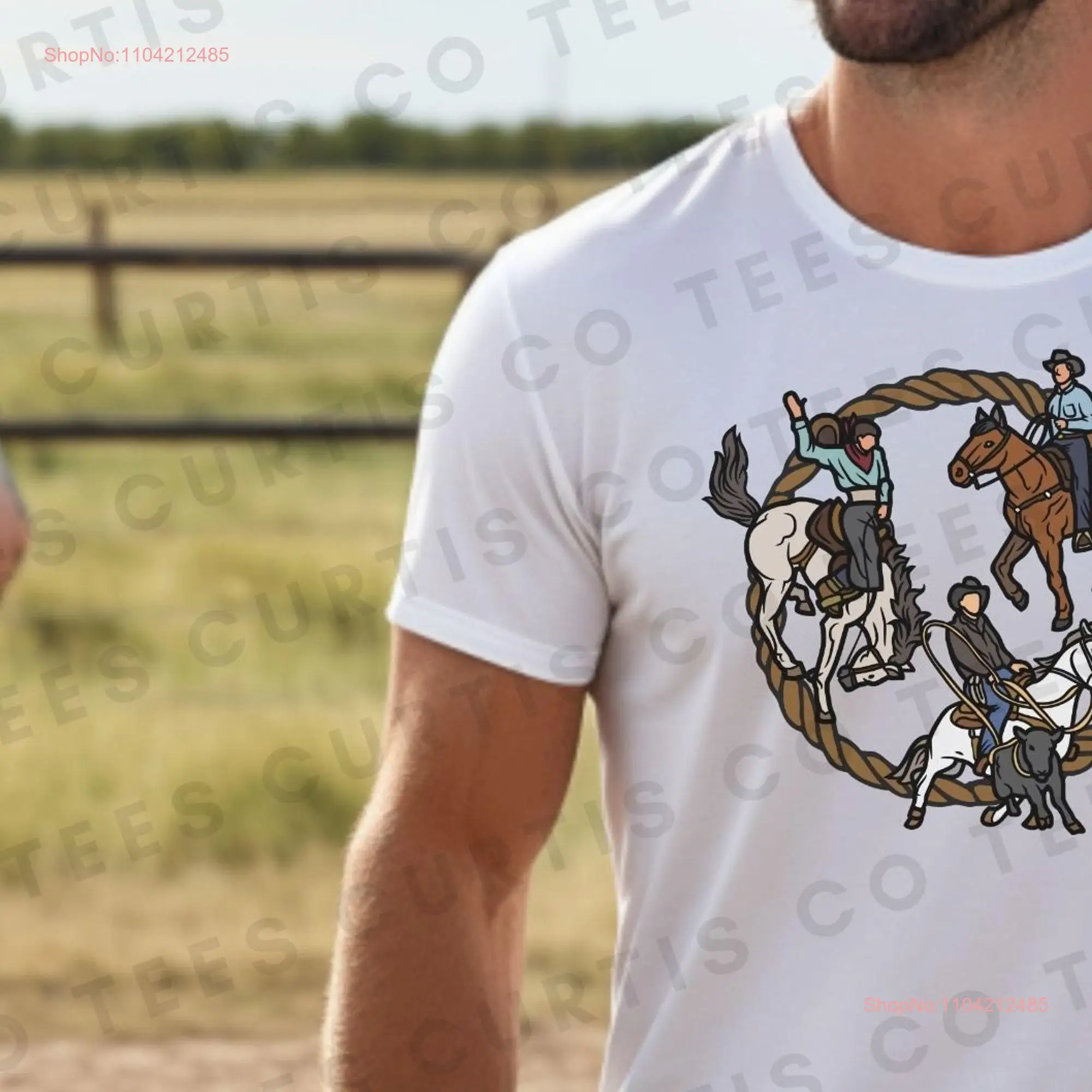 Rodeo T Shirt Western Cowgirl Bull Riding Horseback Fashion Country Girl Bucking Broncos Team Roping