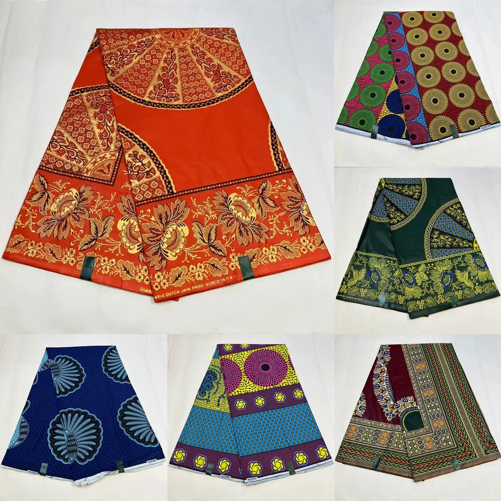 Most Popular Veritable Original African Wax Real Fabric 100% Cotton Ghana Nigeria Style High Quality Ankara Prints Wax Material