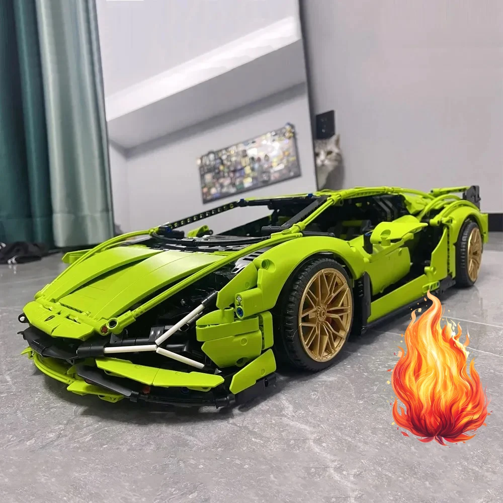 

Lamborghincence building block kit for boys technical car compatible with 3696 SIAN Roadster technical bricks gift toys 42115