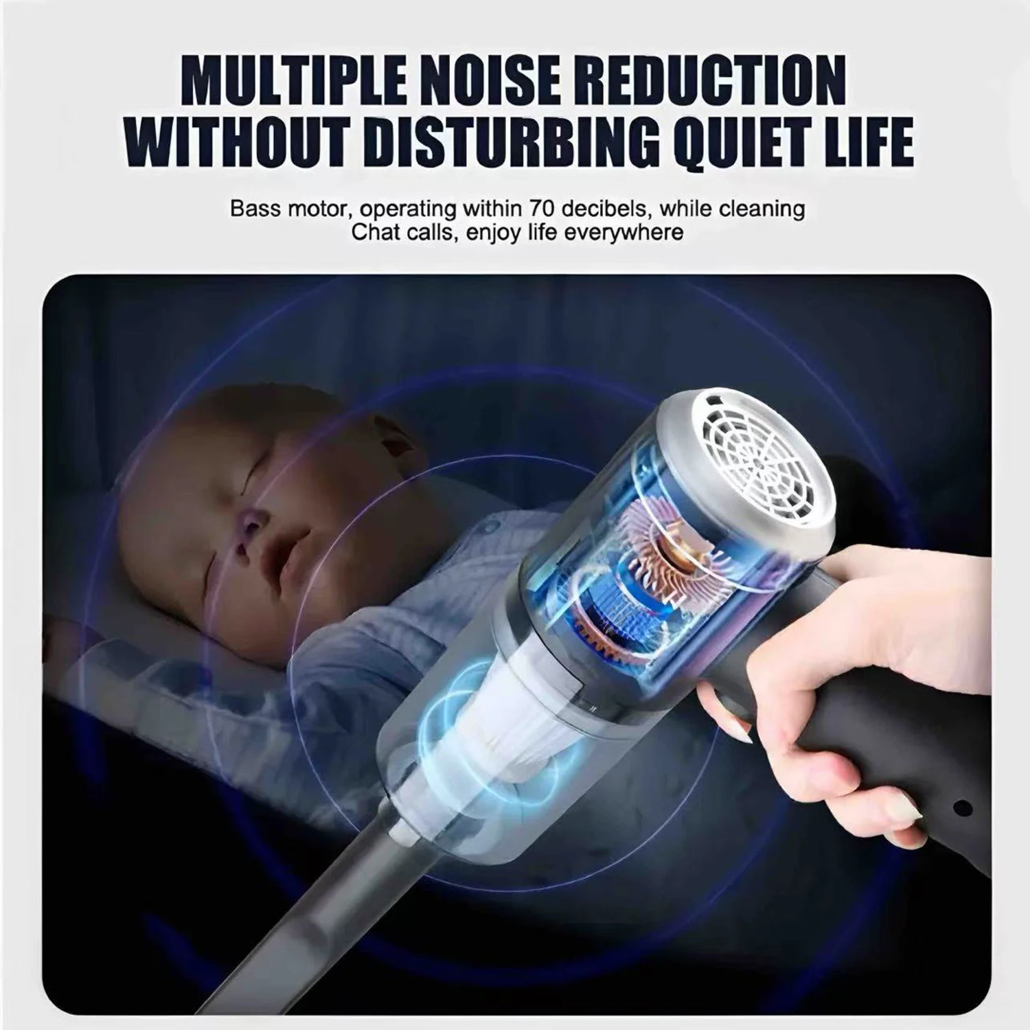 Mini Handheld Cordless Vacuum Cleaner Air Duster Wireless Dust Blower Portable Rechargeable Air Cleaner Vacuum For Car Home view 3