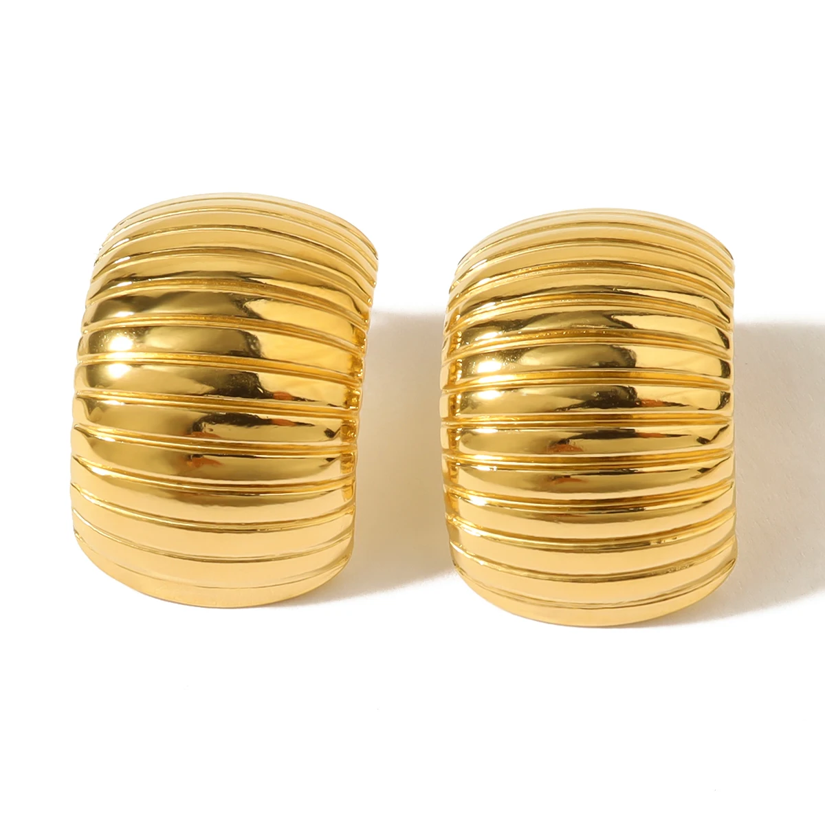 WILD & FREE Vintage Stainless Steel Earrings for Women 18K Gold Plated Chic Tarnish Free Trendy Jewelry Waterproof