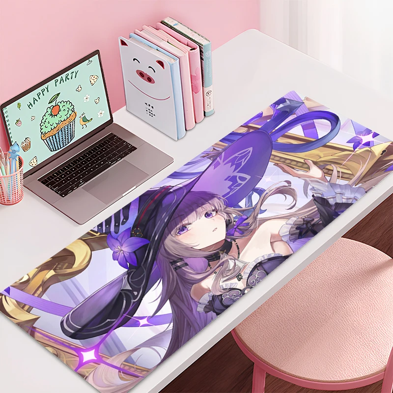 Gaming Mouse Pad Honkai: Star Rail Herta Accessories Office Gamer Keyboard Desk Mat Non-Slip ground mat Large PC Anime Mousepad