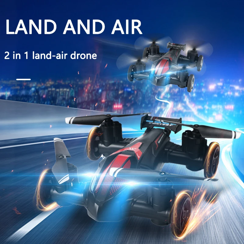 JJRC 2in1 Mini Drone Air-Ground Flying Car 2.4G Dual Mode Racing Professional RC Car Quadcopter Drone Children Off-road Toy Dron