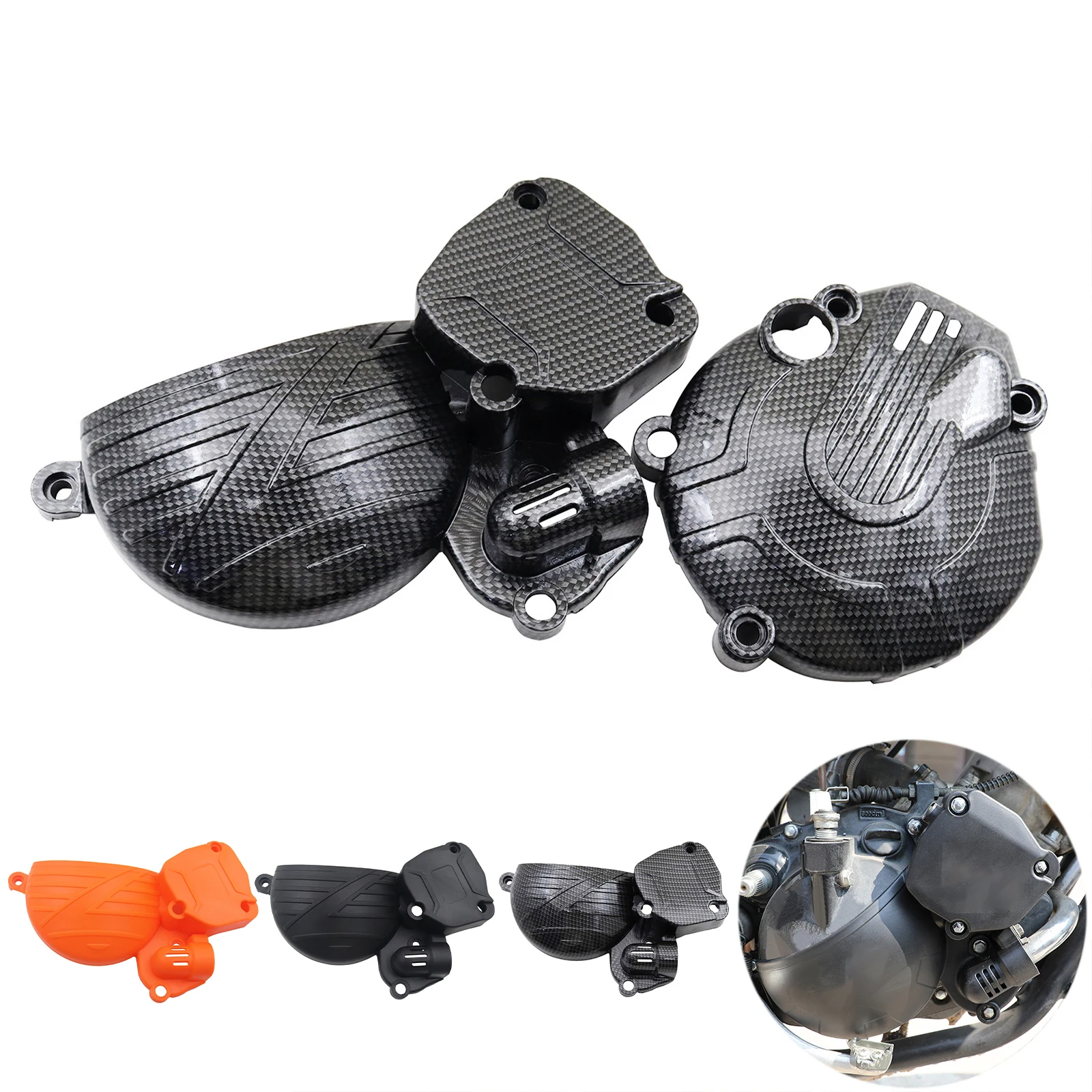 For Yamaha DT230 Loncin MT250 GPX TSE250R Kayo KT250 Hengjian HJ250 2T Plastic Ignition Protector Clutch Guard Water Pump Cover