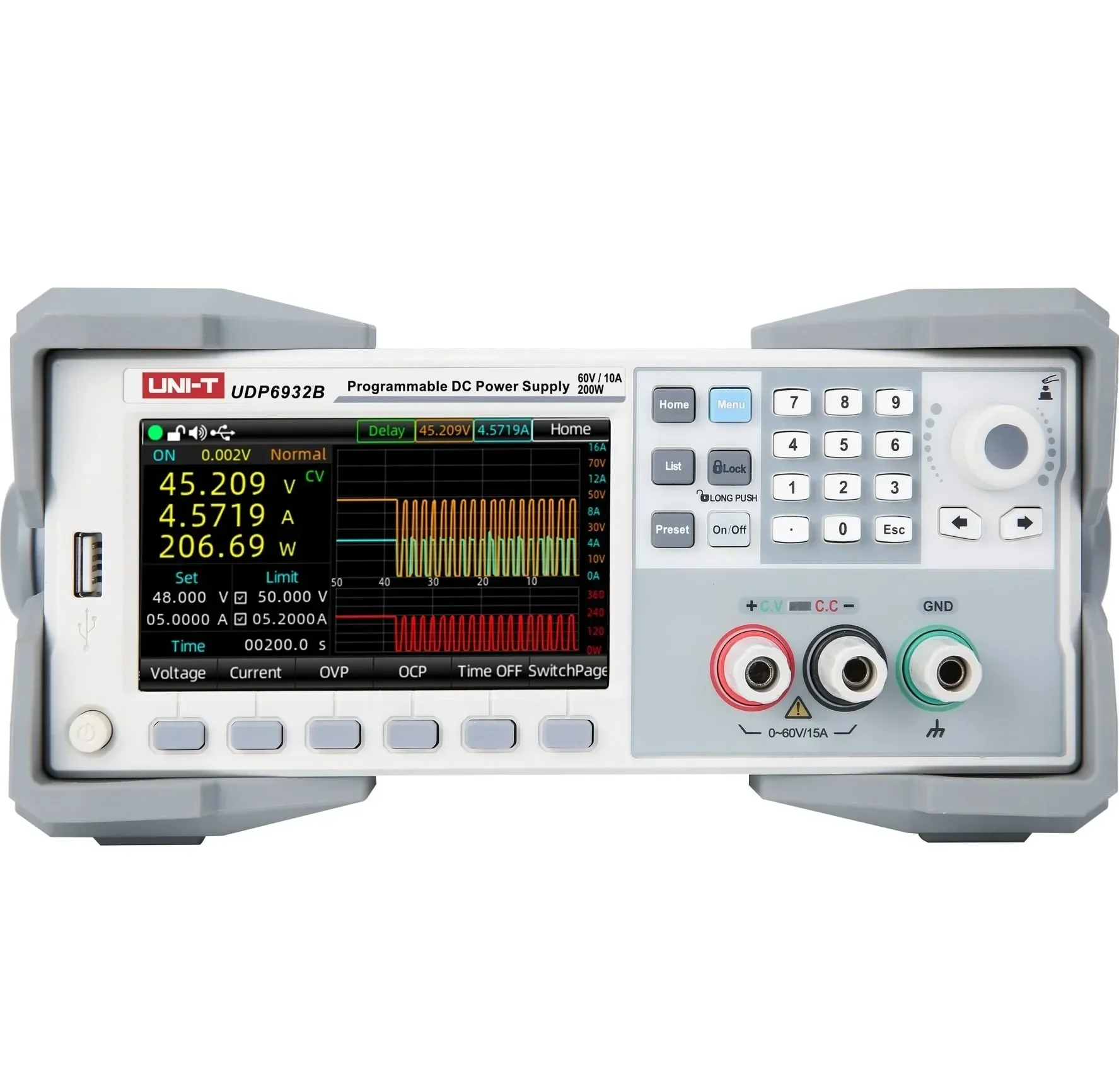 【Brand new】 UDP6932B - Programmable Switching DC Power Supply 200W 60V 10A Single Output OVP OTP