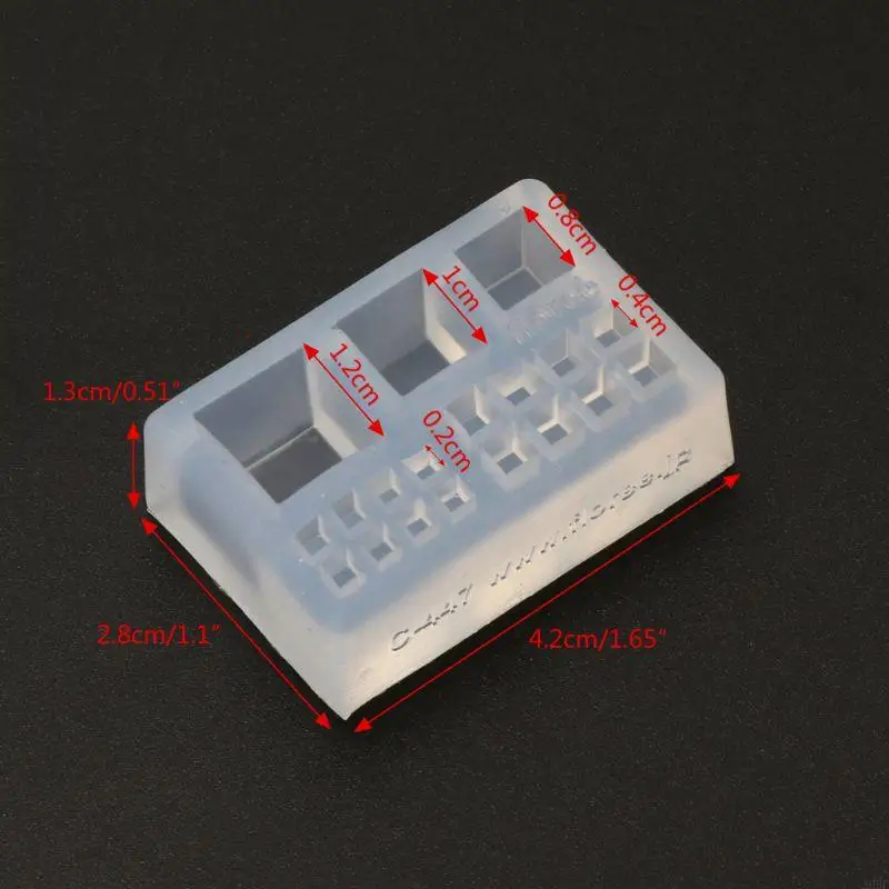 A9BF Cubic Square Necklace Silicone Mold for DIY Crafts Jewelry Making Pendant