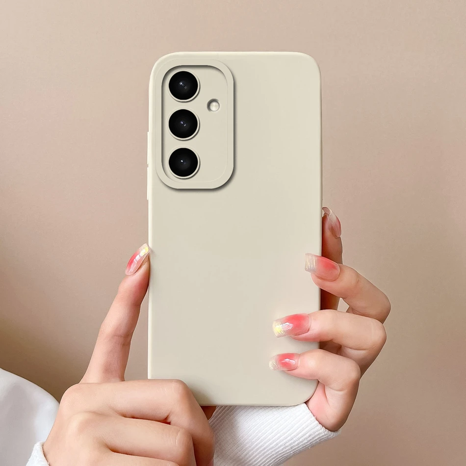 For Samsung Galaxy S25 Ultra Case For Samsung S25 Plus Cover For Samsung S 25 S25+ Plain Simple Soft Liquid Silicone Phone Case