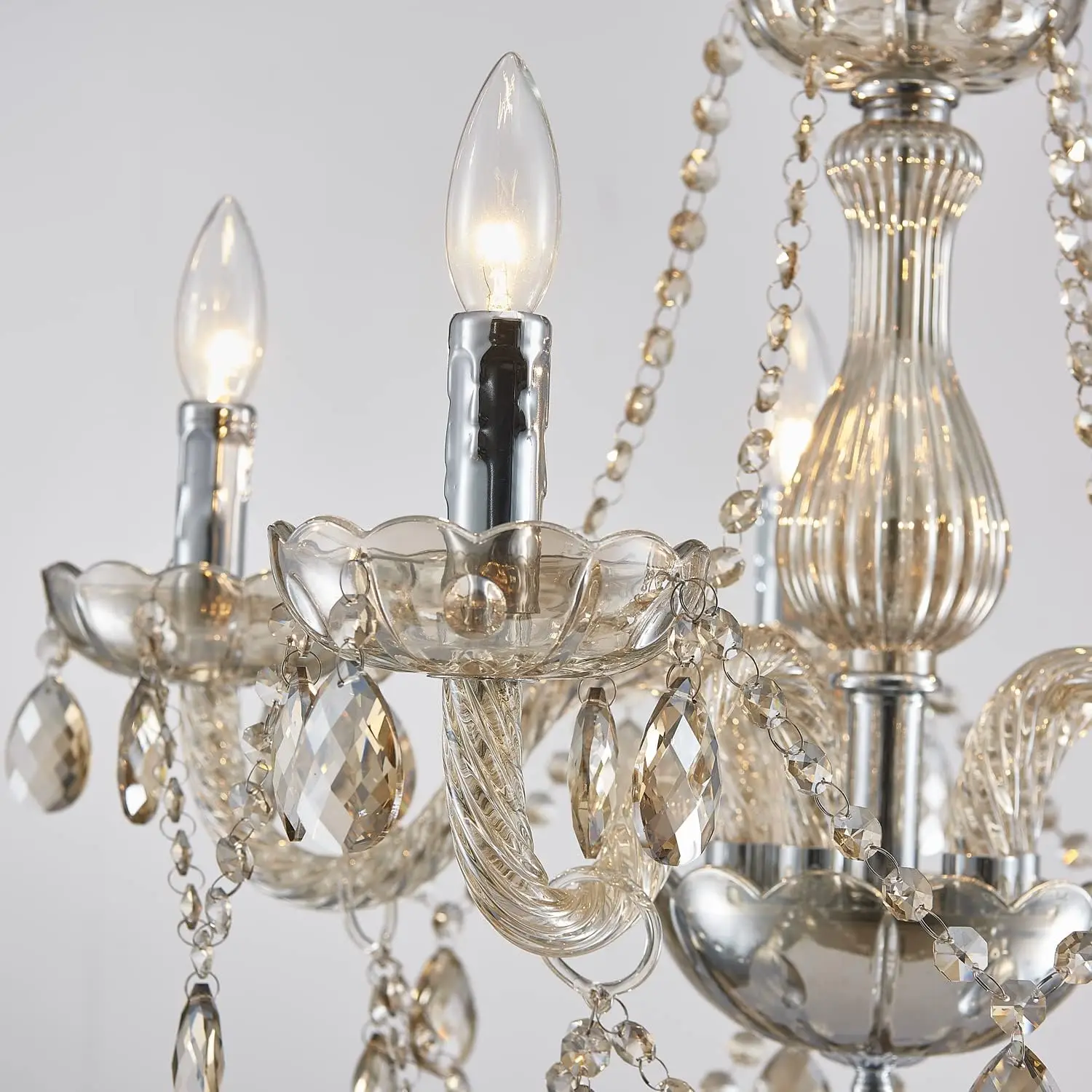 Imagem -06 - Europa Luxury Chandelier Lights Crystal Chandeliers Home Decor Loft Living Sala de Jantar Cozinha Pingente Luminária Interior