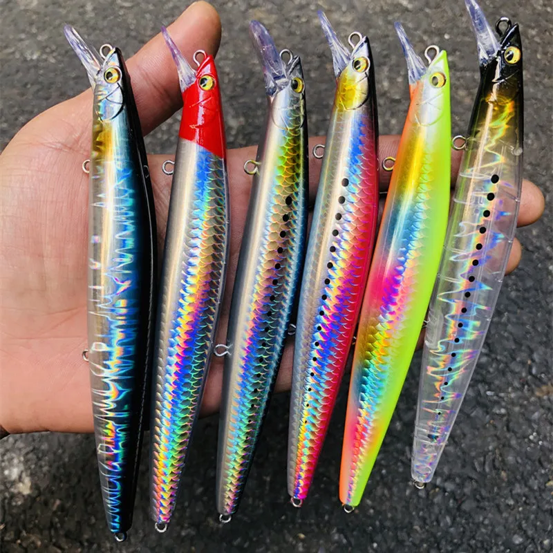 Señuelo Minnow hundido para lubina – largo alcance y peso de pistón