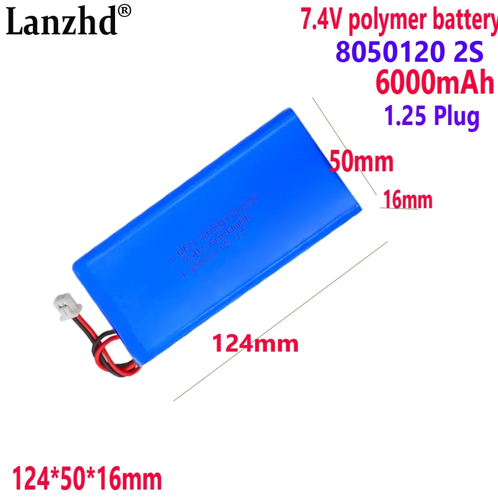 

1-10pcs 8050120 2S 7.4V polymer battery 6000mah for massager and facial steamer battery