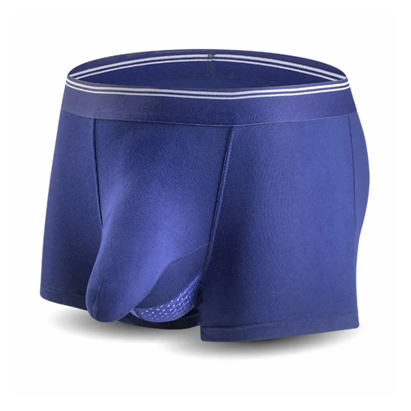 

Men's Modal Panties Elephant Nose Bullet Separation Underwear Male Sexy Pouch Scrotal Support Breathable Testosterone Trunks