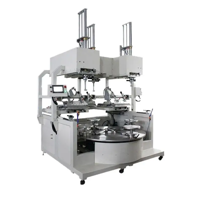 Pattern pad printing machine Ceramic butterfly printing machine, ceramic tableware large automatic three-color pad printing m