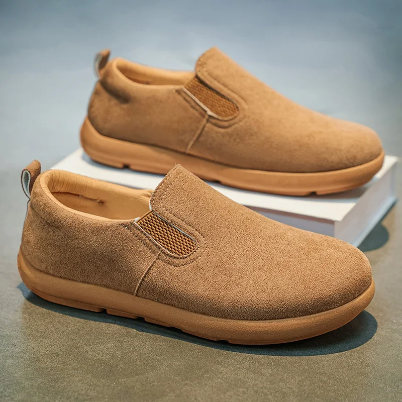 

New Mens Shoes One Wide Toe Sneakers Breathable Leather Fabricr Non-slip Wear-resistant Soles Original Sports Shoe