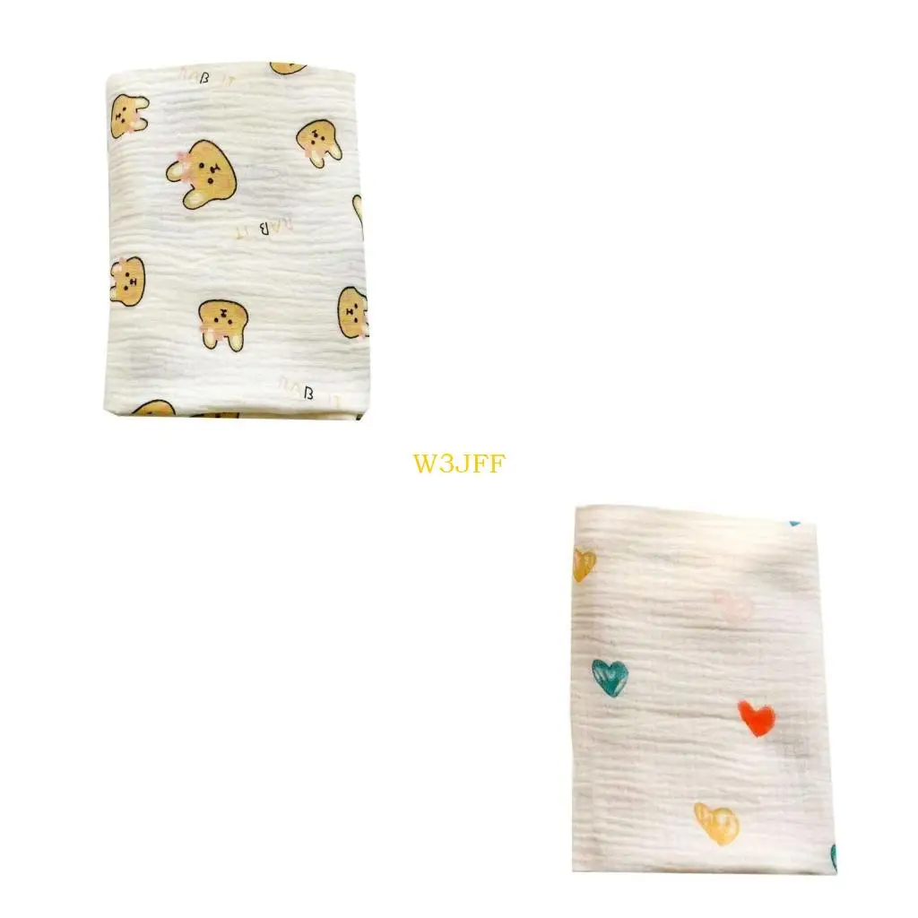

W3JF Baby Swaddle Blanket Cotton Bath Towel for Infant Breathable Stroller Cover High Absorbent Toddler Kids Travel Blanket