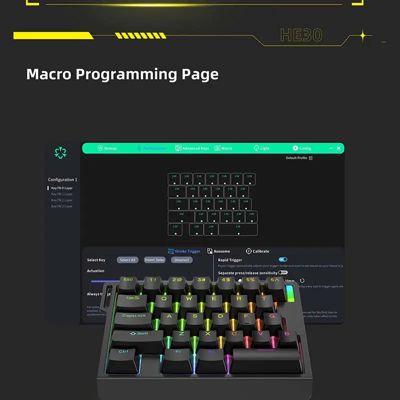 Customizable macro keys for gaming