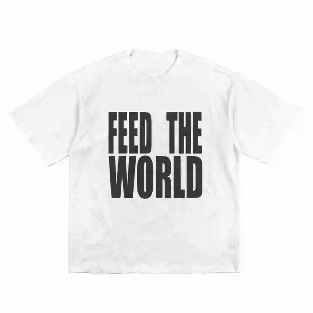 Feed The World 1984 Short Sleeve Tee 100% Cotton T-Shirt