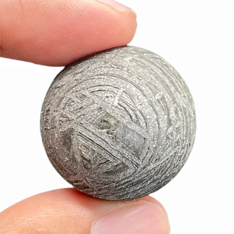 Muonionalusta Iron Meteorite Sphere Specimen Clear Widmanstätten Pattern For Collection And Jewelry Making QC903