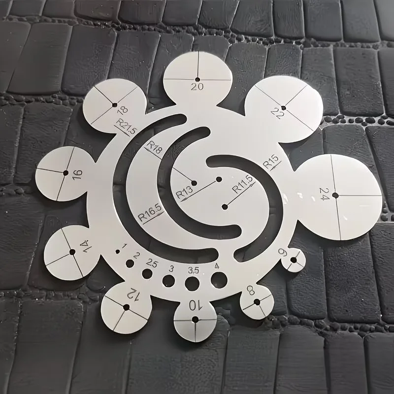 스테인리스 스틸 라디우스 템플릿 자, 가죽 공예, 수공 - Leatherwork Templates 리뷰 및 가격