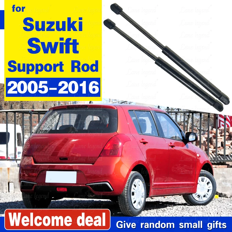 

2 шт., стойки задней двери багажника для Suzuki Swift 2005-2016, опорные планки для подъема багажника, газовая пружина, демпферы, стержень, автомобильные аксессуары