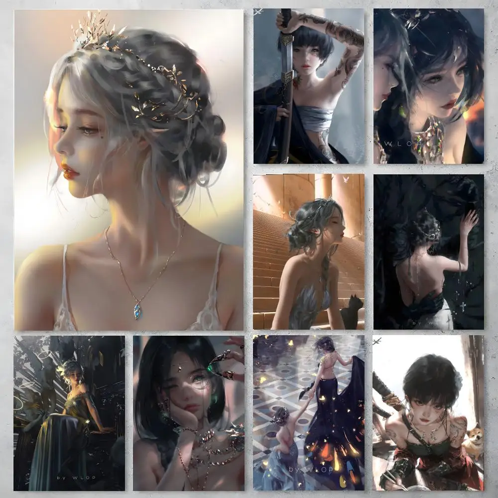 Comic Ghost Blade Poster Self-adhesive Art Waterproof Paper Sticker Coffee House Bar Room Wall Decor