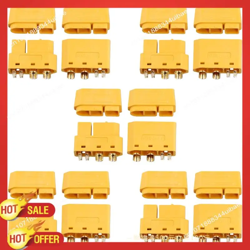 B47C 5Pair XT60 (2+4) Male Female Plug Connector With Signal Pin And Sheath Solder Wire Accessories For RC Model Airplane