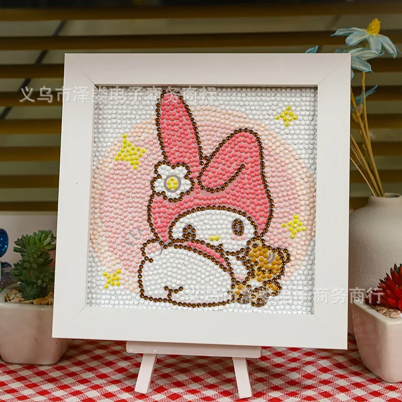 New Sanrio Diamond Painting 5DPom Pom Purin PochaccoDIY Mosaic Full Round Diamond Cross-stitch Children\'s Room Decoration Toy