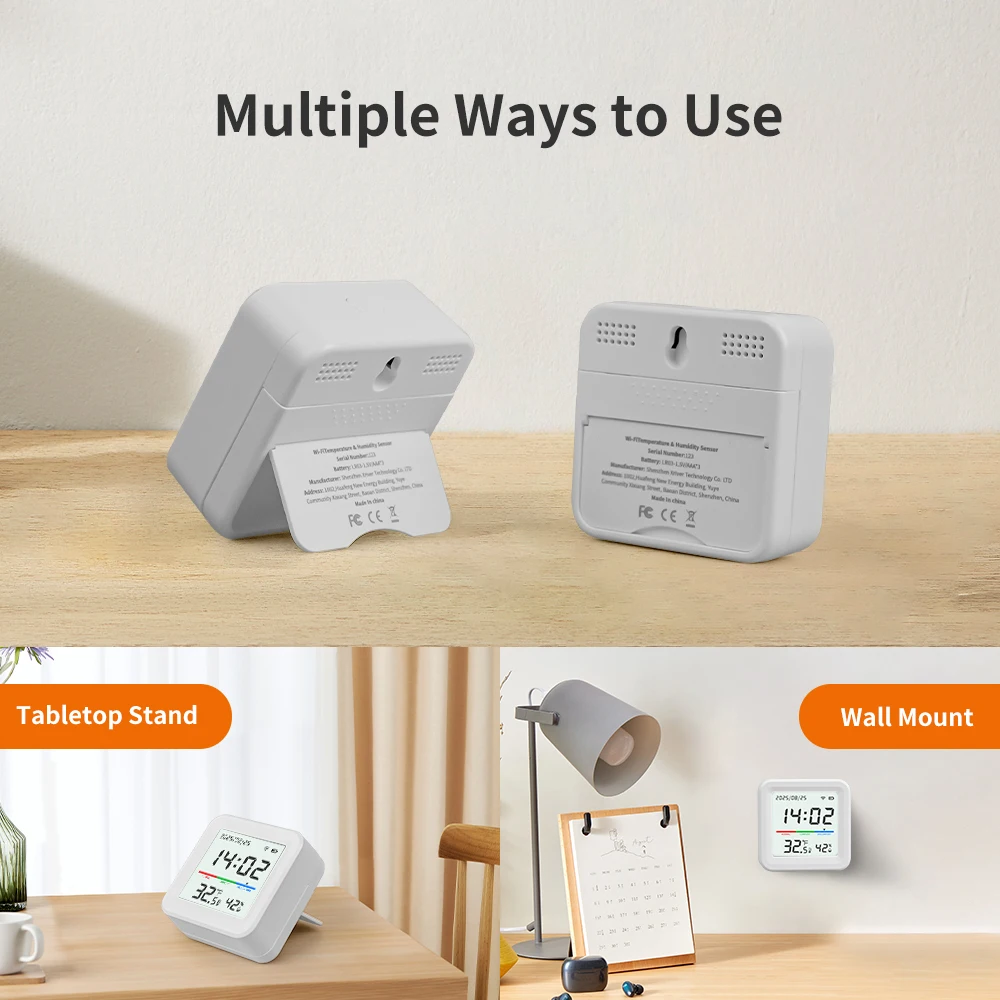 WiFi 2.4G Temperature And Humidity Sensor Smart Home Tuya App Remote Monitoring Home Automation image 5