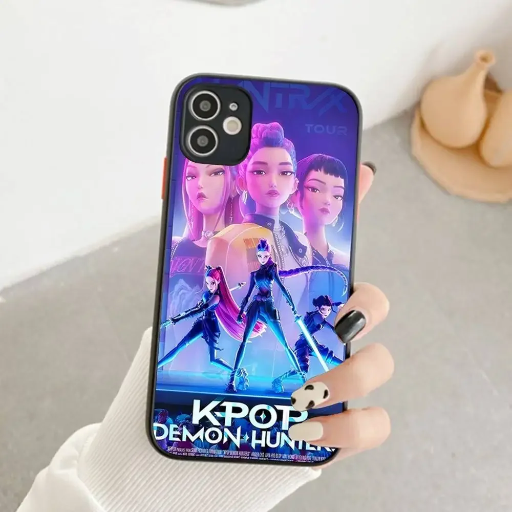 فيلم K-KPop D-Demon H-Hunters جراب هاتف آيفون 16 15 11 12 14 13 Pro Max Mini X XSMax XS XR 7 8 Plus SE4 16e أغطية السيليكا