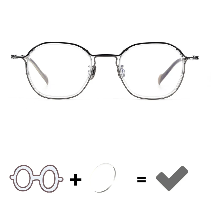 

Myopia Glasses Square Thin Frame Ultralight Anti-blue Light Eyeglasses Professional Glasses With Degree Glasses For Women
