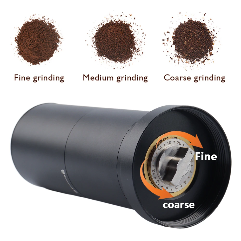مطحنة قهوة محمولة بمنفذ USB من التيتانيوم، شفرة كهربائية يدوية، مطحنة قهوة يدوية قابلة للتعديل #5