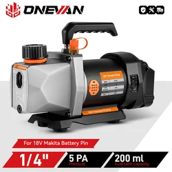 ONEVAN 1/2HP 7CFM Refrigerant Vacuum Pump 1/4 Air inlet Refrigeration Car Household Air Conditioning For Makita 18V Battery Pin