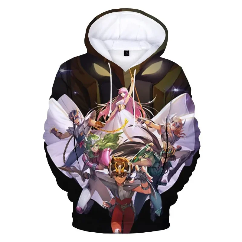 Saint Seiya Sweatshirts Autumn 3D Hoodies Men Women Fashion Casual Hooded Oversized Sweatshirts Kids Pullover Outerwear men coat