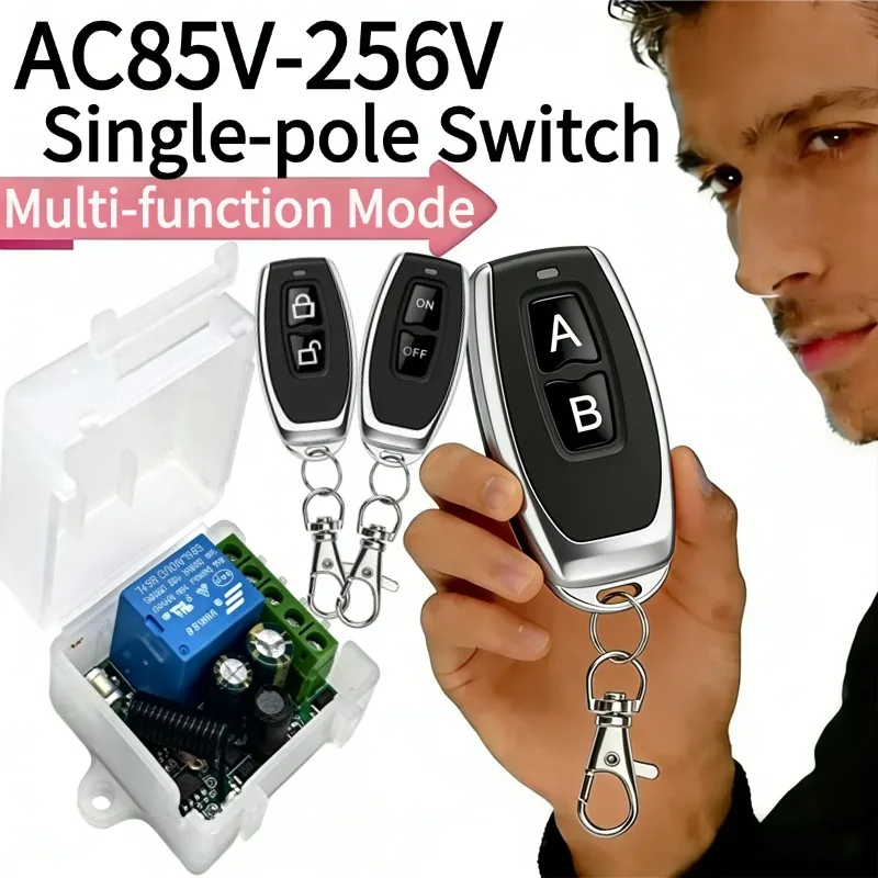 433Mhz Wireless Remote Control Switch AC 110V 220V 10A Relay 1CH Receiver Controller and 2botton RF 433 Mhz Transmitter