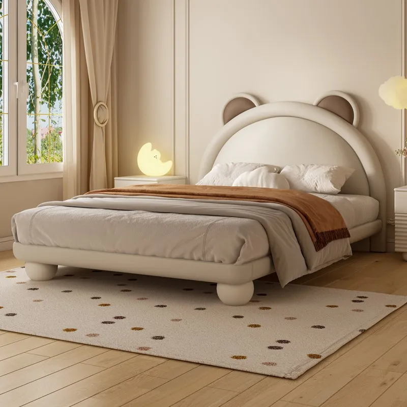 Child rabbit girl princess Internet celebrity girl girl bedroom solid wood single bed