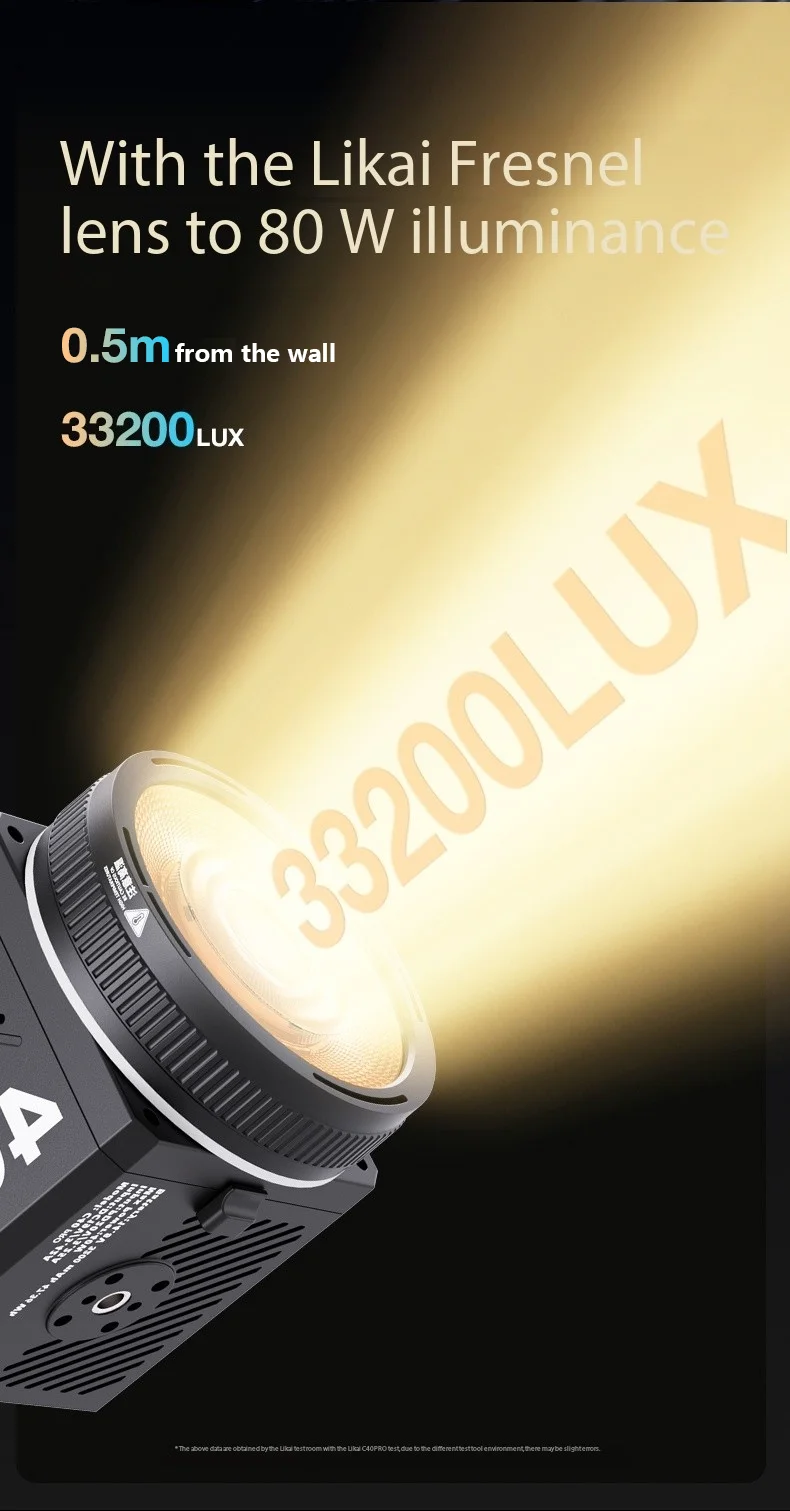 LEEKAI FN24 lente Fresnel Mini accesorio de foco de montaje Bowens para lámpara de fotografía Yongnuo Nanguang ZHIYUN