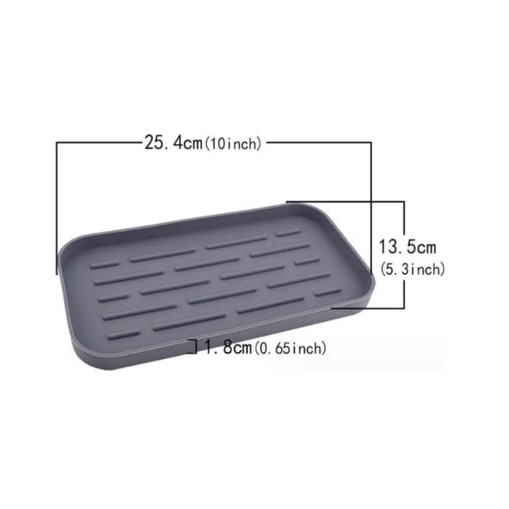 Flexible Silicone Tray Drain Tray Coasters For Bathroom Convenient And Accessible Easy To Clean Flexible Silicone Materia